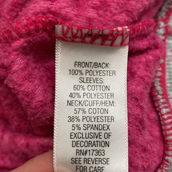 Simply Vera Vera Wang Sweatshirt Pink Gray Heart Small - Picture 8 of 9